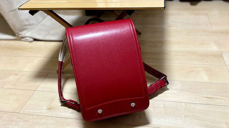 モギカバンランドセル赤全体